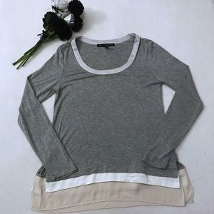 WHBM Long Sleeve Blouse Size Small Gray